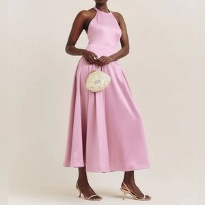 Reformation Lilyann Satin Dress in Pink, size 2, brand new, never worn.